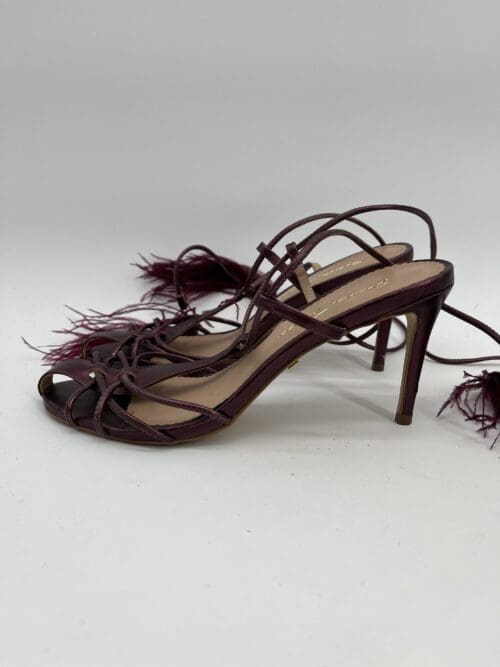Shoes - Paula Torres High-Heeled Sandal In A Stunning Burgundy Shade - Image 2
