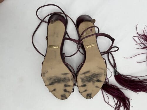 Shoes - Paula Torres High-Heeled Sandal In A Stunning Burgundy Shade - Image 3