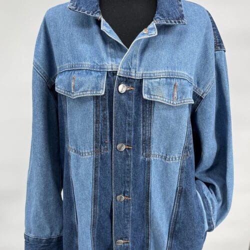 Jacket - Denim Oversized Two-Tone Denim Jacket - Carol Bassi