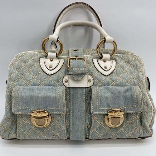 Bags - Marc Jacob  Quilted Venetia Satchel Blue Handbag