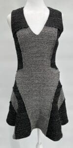 Dress - Tweed Dress V Neck