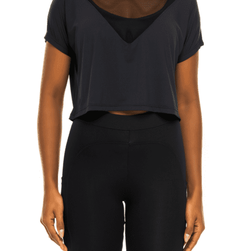 Balletto - T-Shirt V Neck Tulle Black