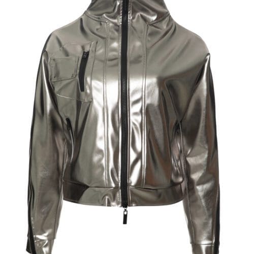 Balletto - Jacket Metallic Silver with Zippers