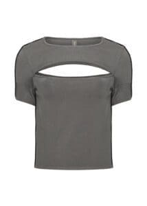 Balletto - T-Shirt cut-out Gray Griggio