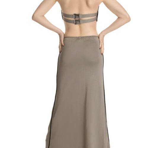 Balletto - Dress Long Cut Out Dres Gray/Grigio wit White Stripe