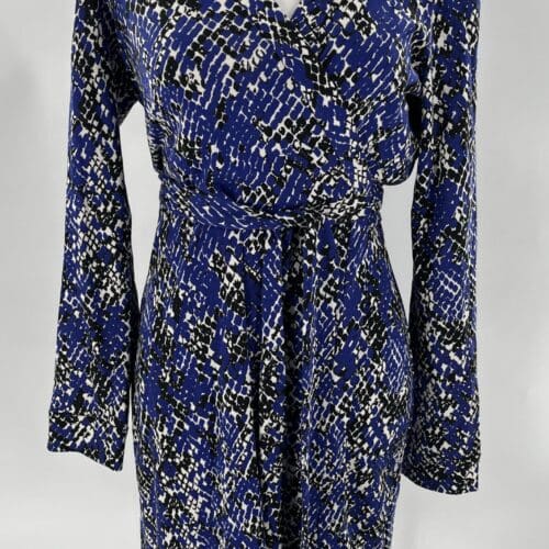 Dress - Blue Animal Print Diane Von Fustenberg Wrap Dress