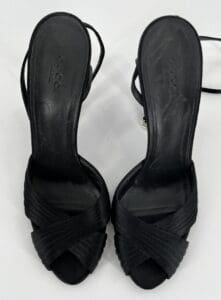 Shoes - Black Satin sandals Gucci
