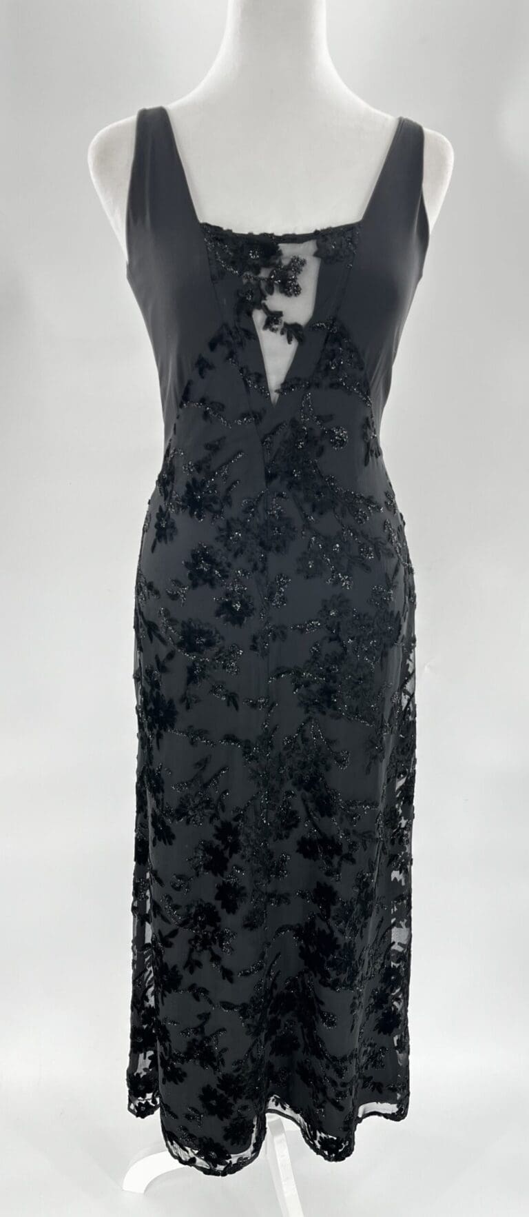 Dress - Black Devore Long Dress