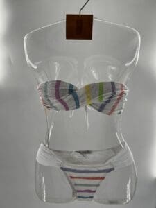 SWIMWEAR - Tricot Stripped White  Strapless