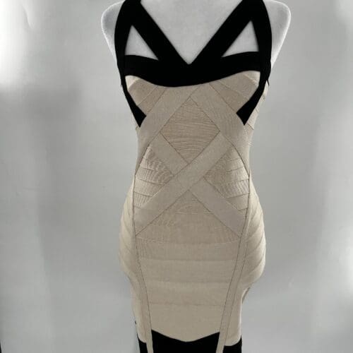 Dress - Beige and Black Herver Leger Dress