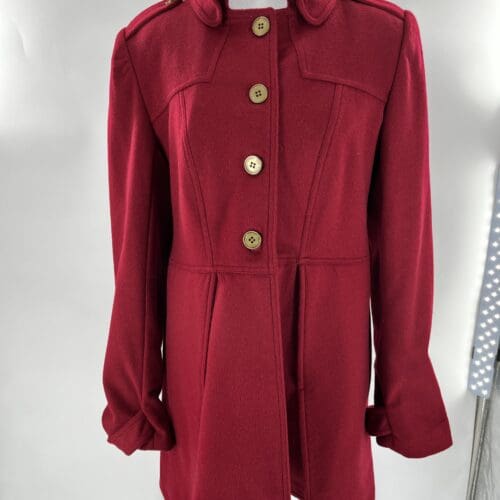 Coat - Wine Color Coat by Cris Barros