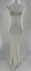 Dress - Long Crochet Dress - White