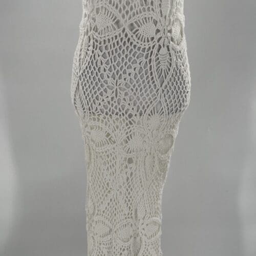 Dress - Long Crochet Dress - White