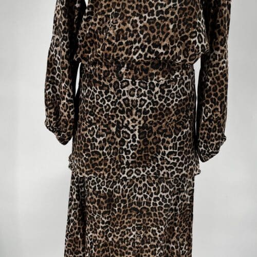 Set - Skirt And Blouse Animal Print Set