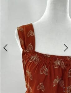 Dress - Orange Dress CACOA Embroidery MIXED