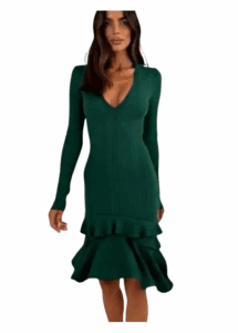 Dress - Green dress Roberto CavaliI V Neck