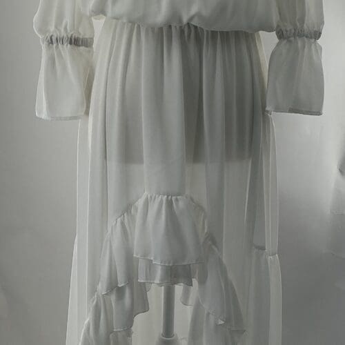 Dress - White Mullet Dress Shoulder to Shouder