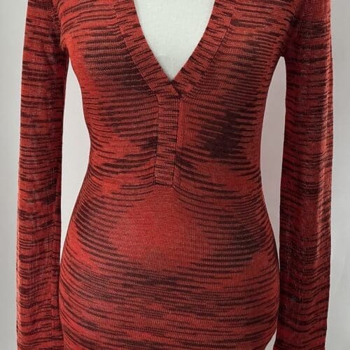 Dress - Orange Tricot/Knit Dress ALEXIS