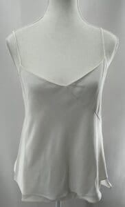 Top - White Camisole Top 100%Silk
