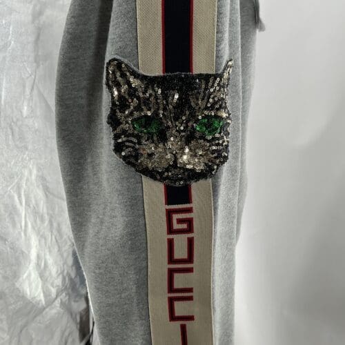 Pants - Gray Gucci Sport Pants Embroidered