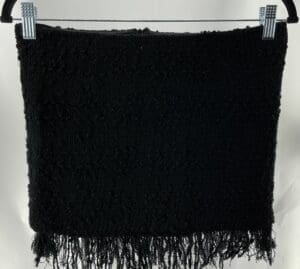 Skirt - Black Mini Bouclé Skirt