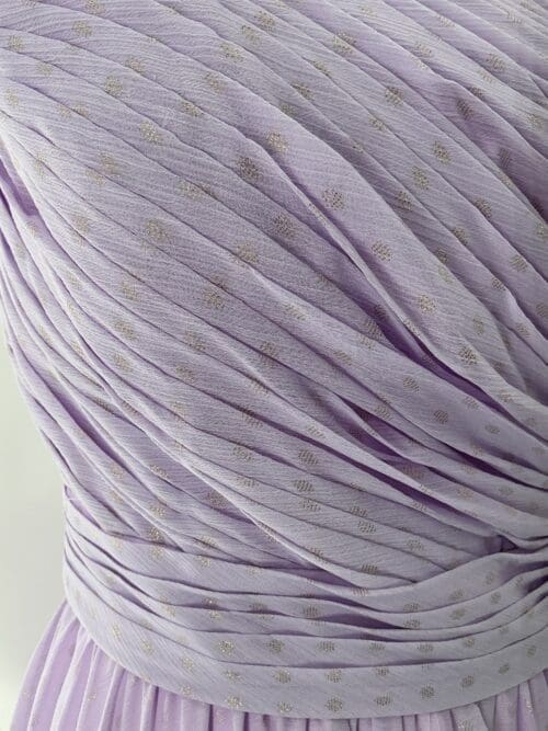 Party Dress - Polka Gold Dot Lilac Long Party Dress - Image 7