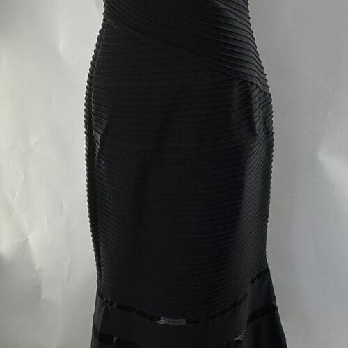 Party Drees - Long Dress One Shoulder Black Color