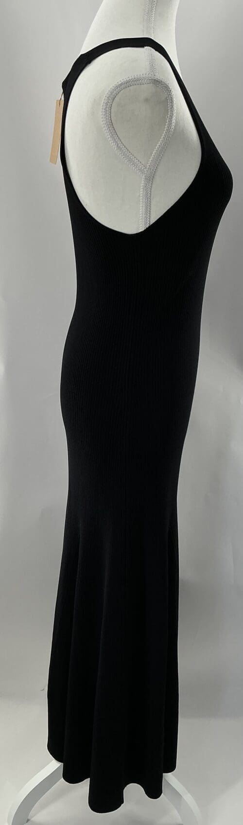 Dress - Midi/Long Knit Black Dress - Image 5