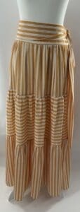 Skirt - Long Striped Yellow and White Skirt