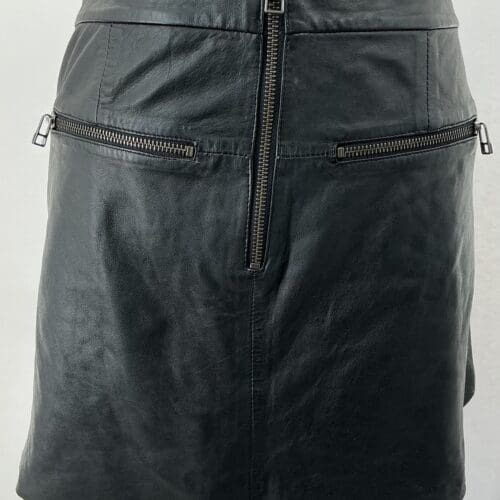 Skirt - Black Leather Skirt ANIMALE