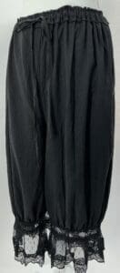 Pants - Loose Black Pants with Lace