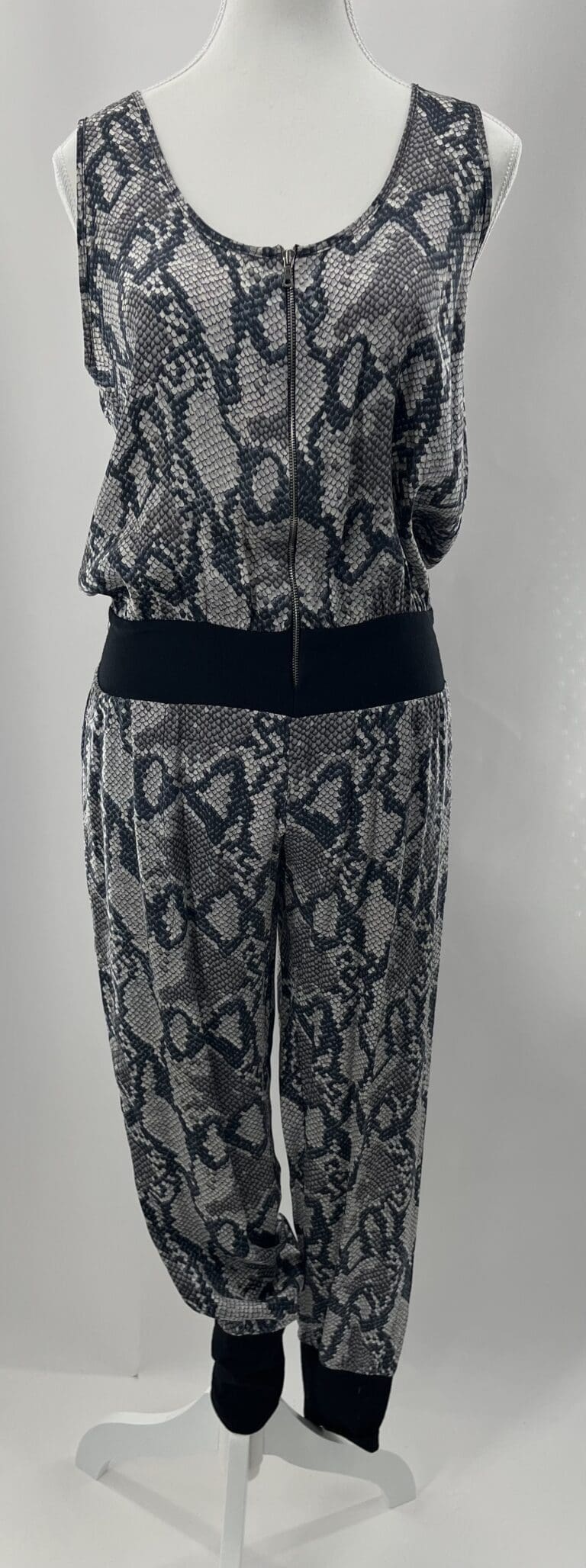 Jumpsuit - Silk Animal Snake Print Jumpsuit