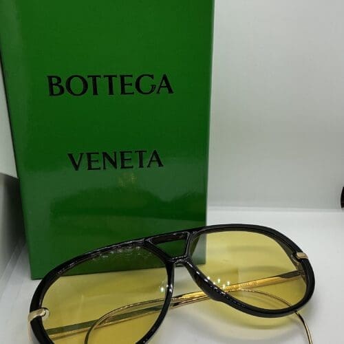 Sunglasses - Bottega Veneta Yellow Sunglasses