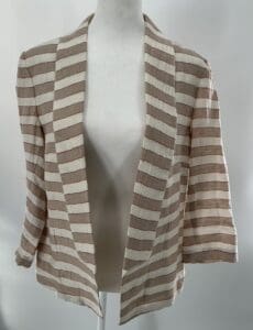Blazer - Stipped Bege and Off White Blazer