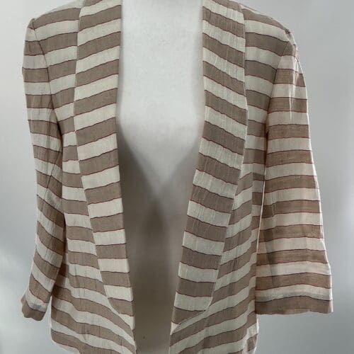 Blazer - Stipped Bege and Off White Blazer