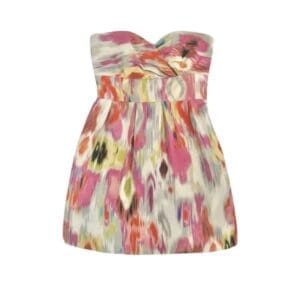 Dress - Strapless Silk Short Dress