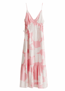 Dress - Off White and Rose Floral H&M Dress