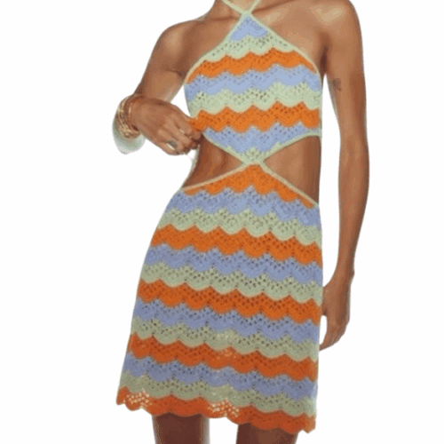 Dress - Knit Cut Out Multicolor ZARA Dress