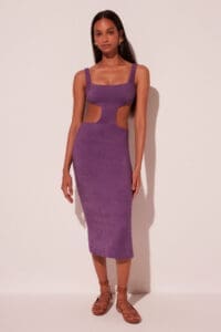Violet Strappy Midi Dress
