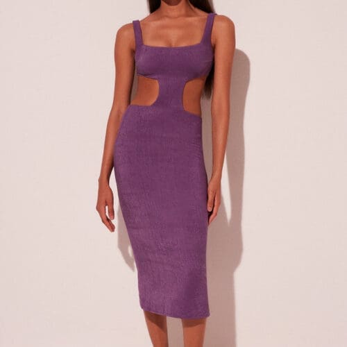 Violet Strappy Midi Dress