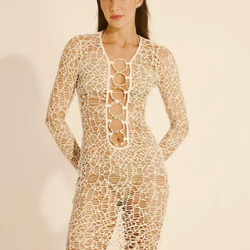 Alexia Dress Rings Off White Screen- LA SIRENE