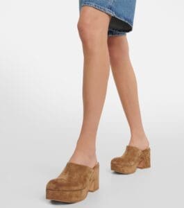 Lesse Suede Platform Mules - Gianvito Rossi
