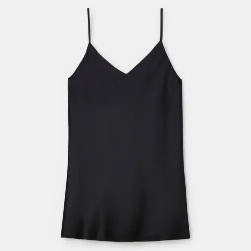Top - Black 100% Silk Tank Top