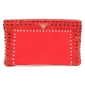 Prada Clutch Bag with Studs Beads