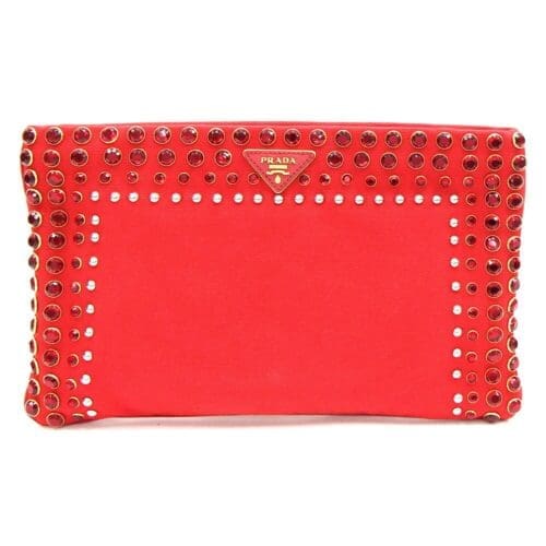 Prada Clutch Bag with Studs Beads
